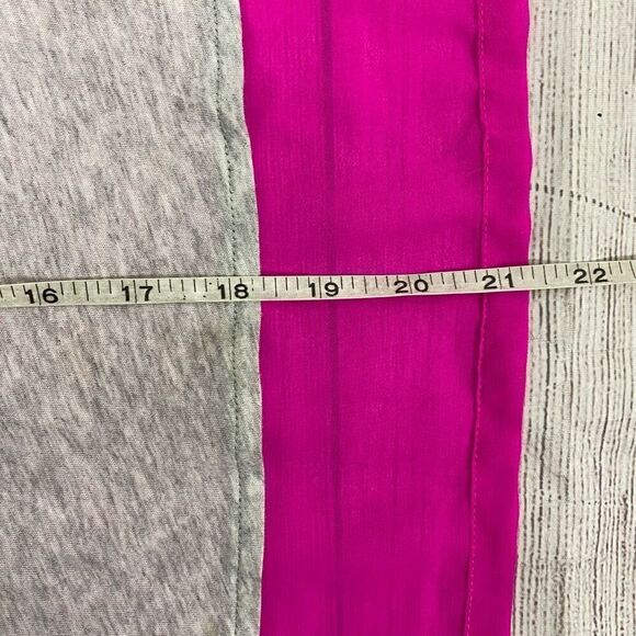 Express women XS dream weight cotton tank top w/back sheer light grey/pink - Picture 6 of 8